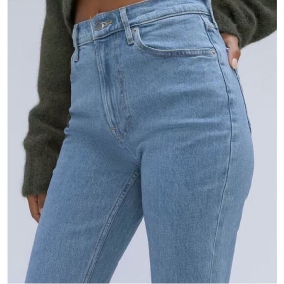 Everlane The Original Cheeky Jean  Crop Ankle Cotton High Waisted Size 23 - Picture 7 of 11